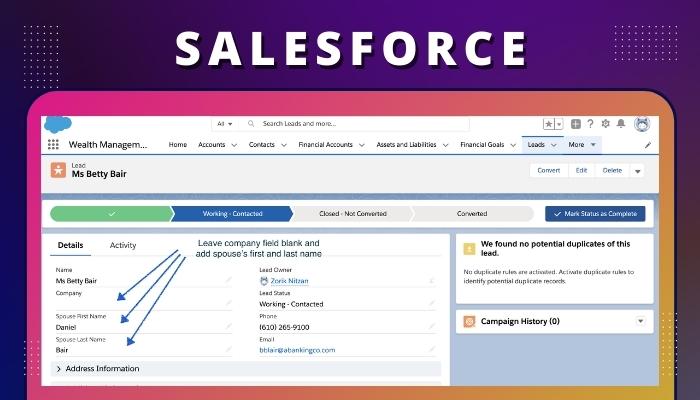 SALESFORCE CONVERTED LEAD TRACKING