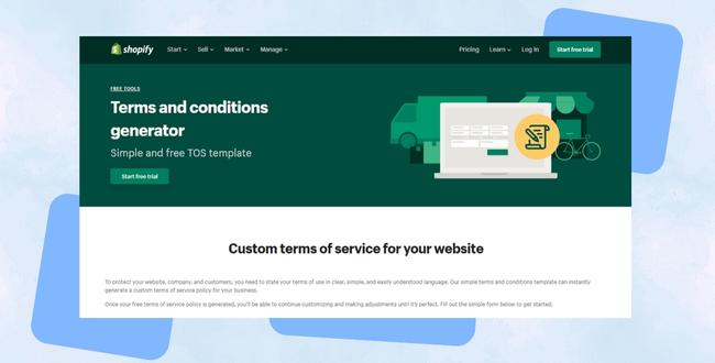 SHOPIFY TERMS AND CONDITIONS GENERATOR